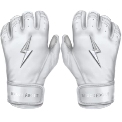 BRUCE BOLT 2021 CHROME SERIES SHORT CUFF BATTING GLOVES WITH STORAGE BAG