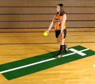 Proper Pitch SOFTBALL MAT W/STRIDE LINE 3 Proper Pitch SOFTBALL MAT W/STRIDE LINE