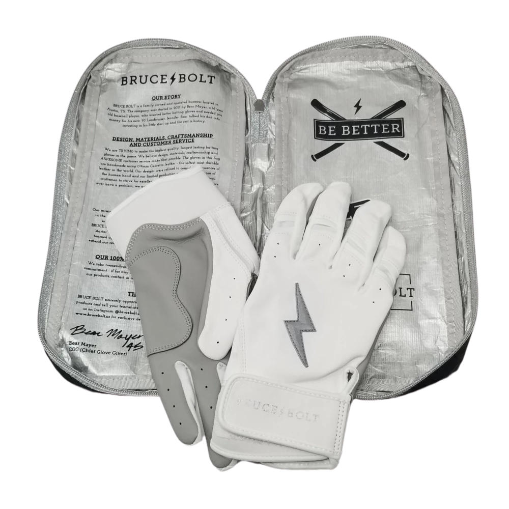 BRUCE BOLT 2021 CHROME SERIES SHORT CUFF BATTING GLOVES WITH STORAGE BAG 6 BRUCE BOLT 2021 CHROME SERIES SHORT CUFF BATTING GLOVES WITH STORAGE BAG – Bild 4