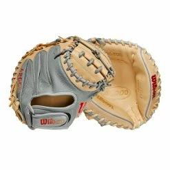 2023 WILSON A2000® PF33 33" CATCHERS MITT -Baseball Shop WBW100984 8 A2000 C PF33SS 33 GreySS Blonde.png.high res