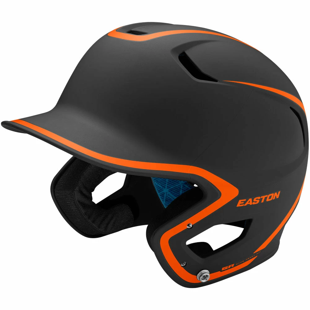 Easton Z5 2.0 Matte Two-Tone Batting Helmet - Black Orange 3 Easton Z5 2.0 Matte Two-Tone Batting Helmet - Black Orange